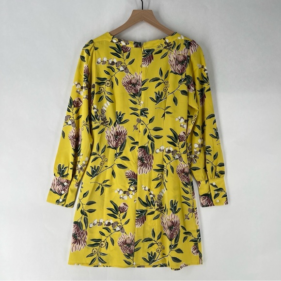 Ann Taylor LOFT Floral Print Boatneck Long Sleeve Shift Dress Size 4‎ - Picture 9 of 12